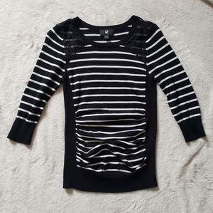 Black and white striped sweater